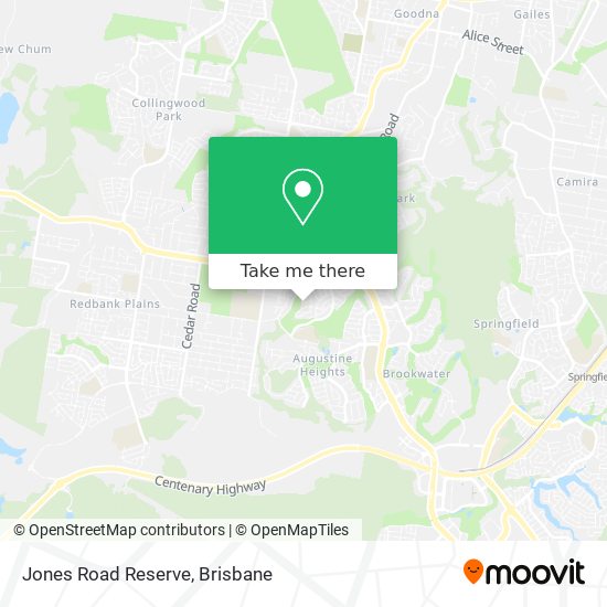 Jones Road Reserve map