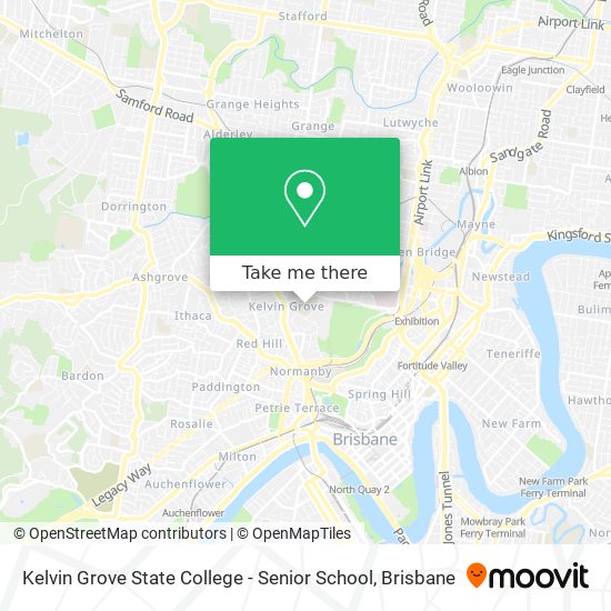 Mapa Kelvin Grove State College - Senior School