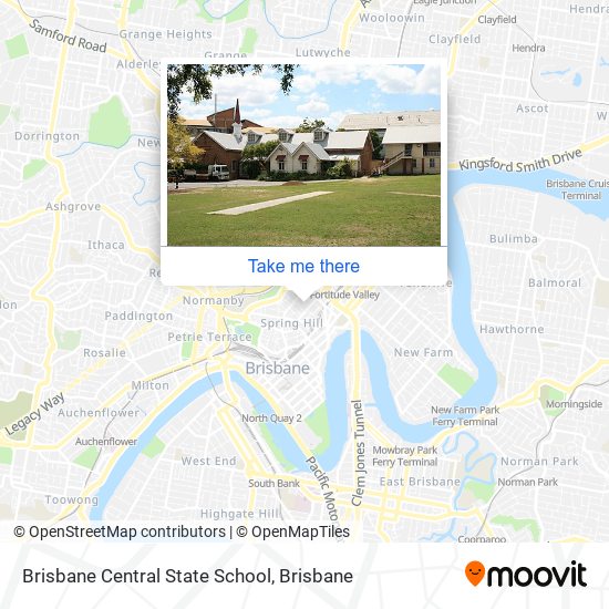 Mapa Brisbane Central State School