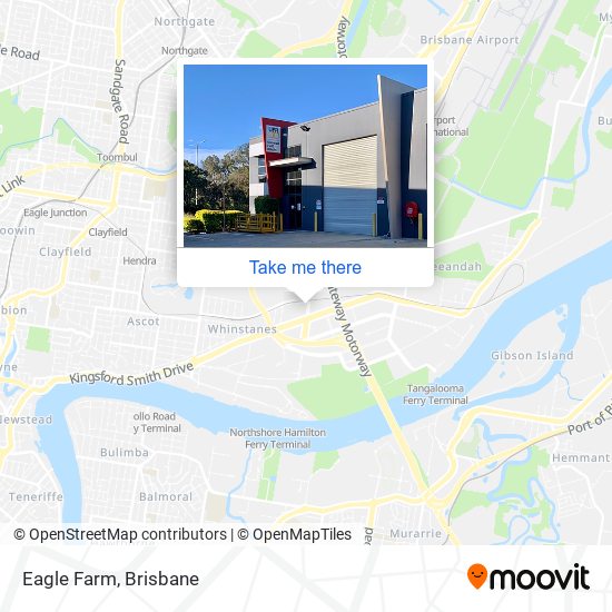 How to get to Eagle Farm by bus or train?