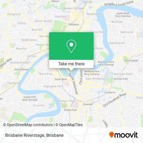 Brisbane Riverstage map