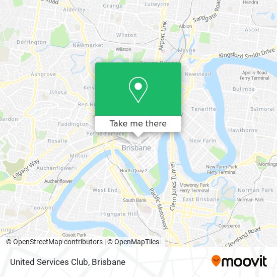 United Services Club map