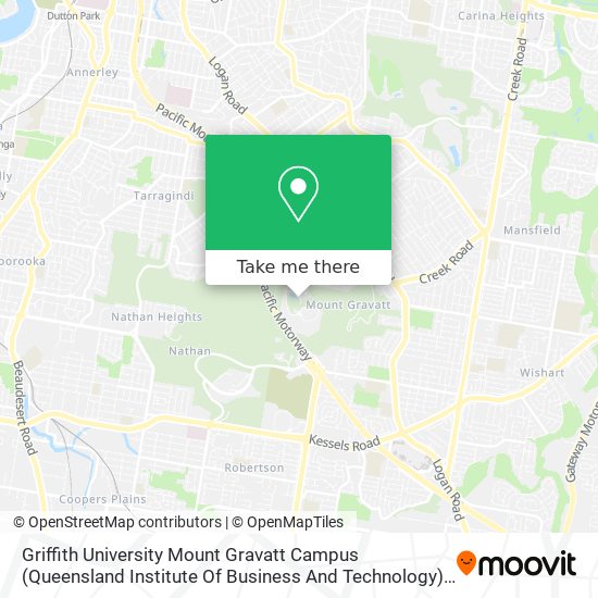 Mapa Griffith University Mount Gravatt Campus (Queensland Institute Of Business And Technology)