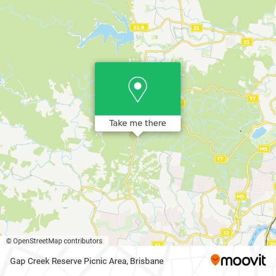 Gap Creek Reserve Picnic Area map