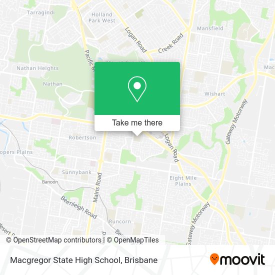 How to get to Macgregor State High School by bus or train?