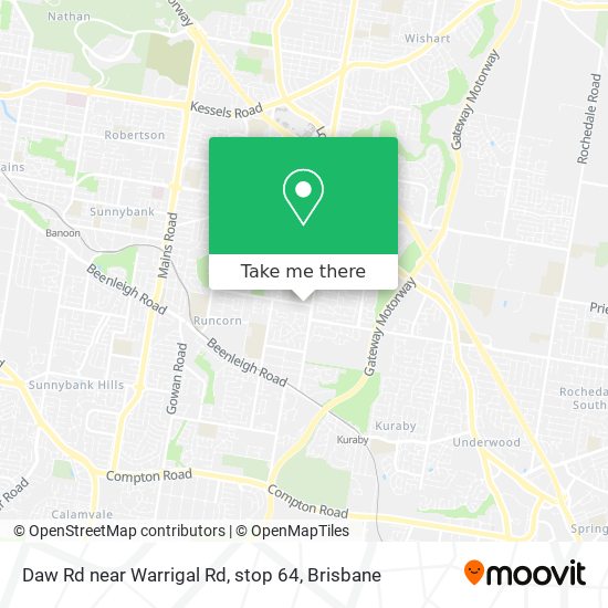 Mapa Daw Rd near Warrigal Rd, stop 64