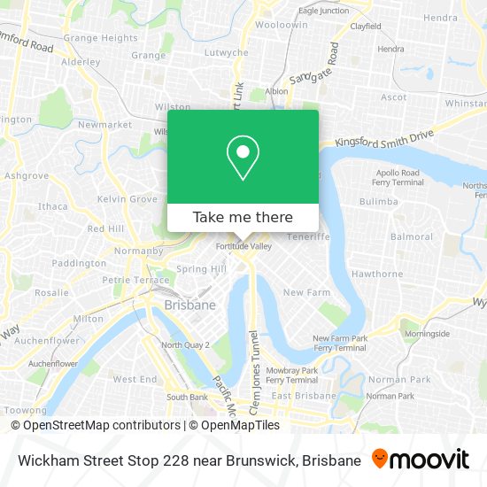 Wickham Street Stop 228 near Brunswick map