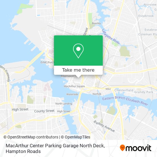 How To Get To Macarthur Center Parking Garage North Deck In Norfolk By Bus Or Train