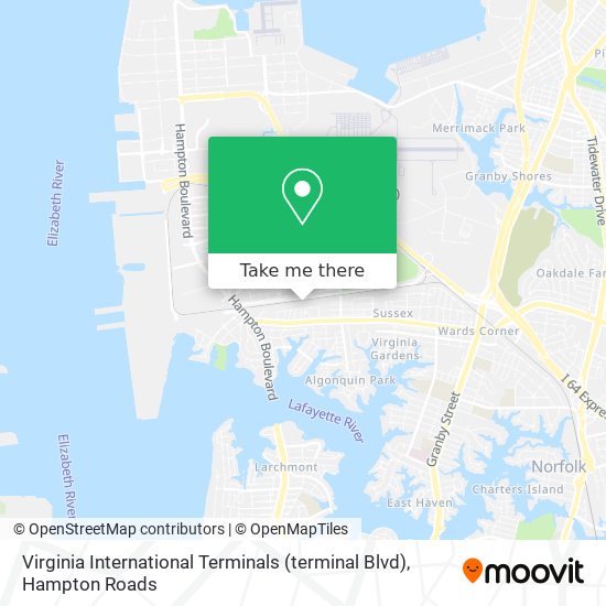 How To Get To Virginia International Terminals Terminal Blvd In Norfolk By Bus