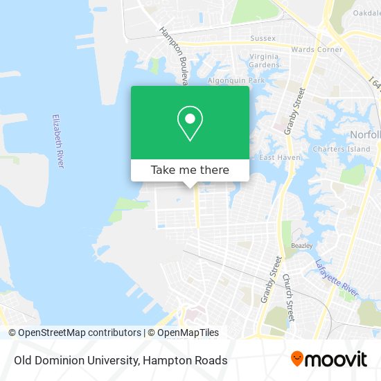 How to get to Old Dominion University in Norfolk by Bus or Train?