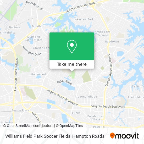 Hampton Roads Soccer Complex Map How To Get To Williams Field Park Soccer Fields In Virginia Beach By Bus Or Train