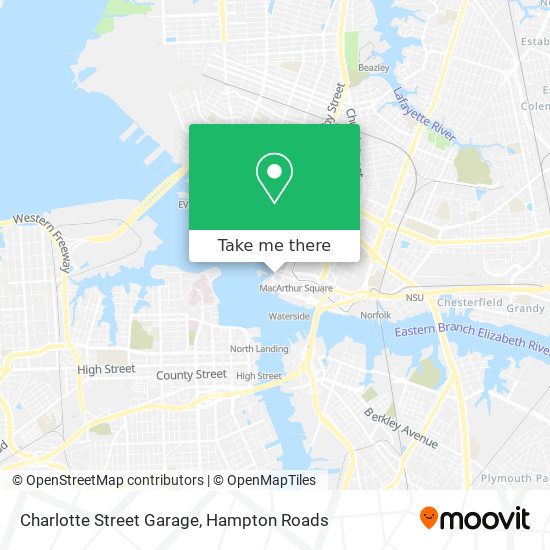 How to get to Charlotte Street Garage in Norfolk by Bus or Light Rail?