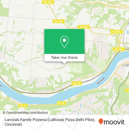 Mapa de Larosa's Family Pizzeria (LaRosa's Pizza Delhi Pike)