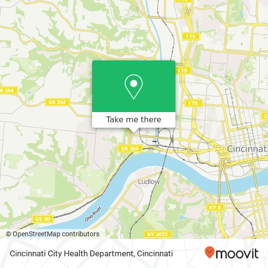 Mapa de Cincinnati City Health Department