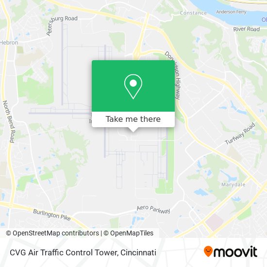 Mapa de CVG Air Traffic Control Tower