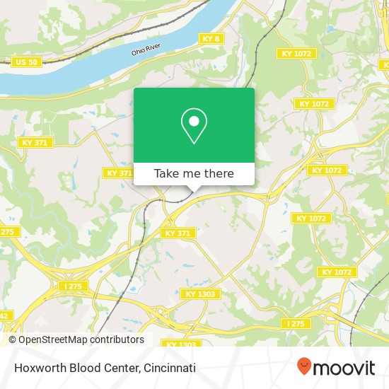 Mapa de Hoxworth Blood Center