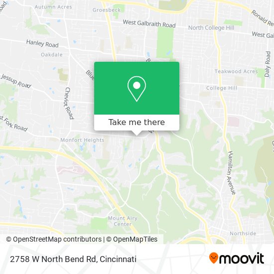 Mapa de 2758 W North Bend Rd