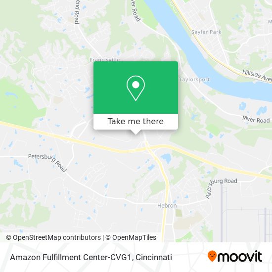 Amazon Fulfillment Center-CVG1 map