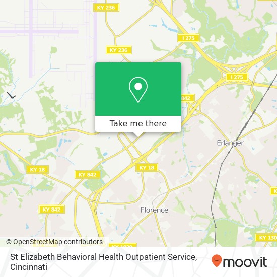 St Elizabeth Behavioral Health Outpatient Service map