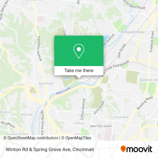 Winton Rd & Spring Grove Ave map