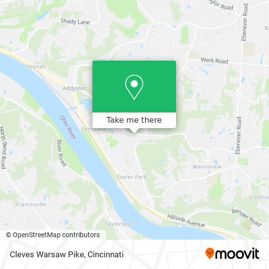 Cleves Warsaw Pike map