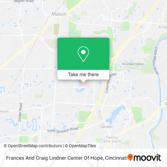 Frances And Craig Lindner Center Of Hope map