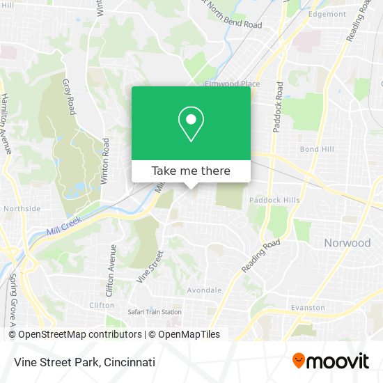 Mapa de Vine Street Park