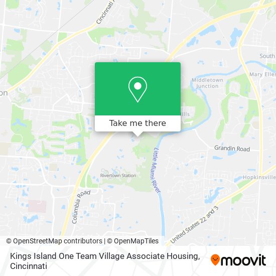 Kings Island One Team Village Associate Housing map