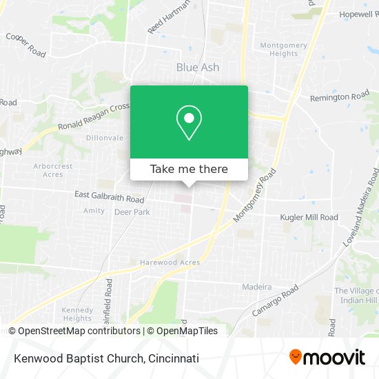 Kenwood Baptist Church map