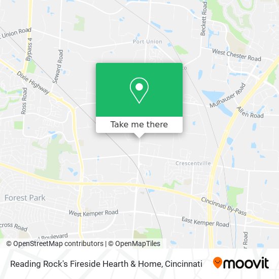 Reading Rock's Fireside Hearth & Home map