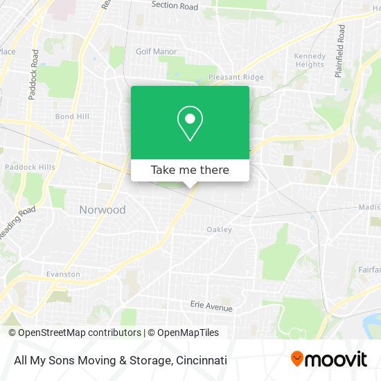 Mapa de All My Sons Moving & Storage