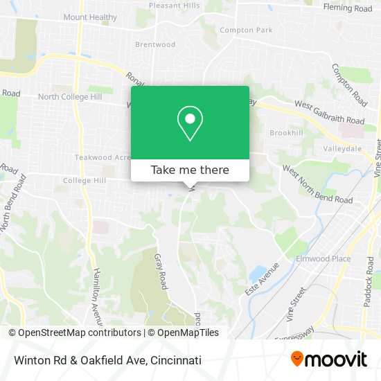Winton Rd & Oakfield Ave map