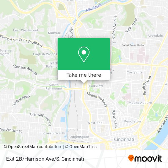 Exit 2B/Harrison Ave/S map