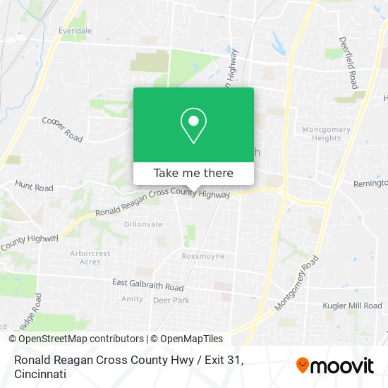 Ronald Reagan Cross County Hwy / Exit 31 map