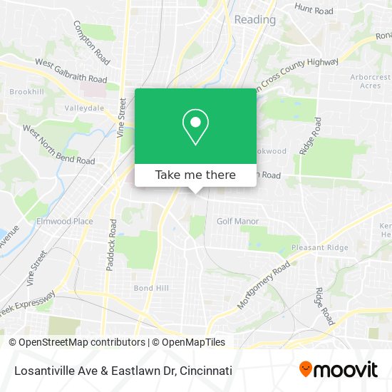 Mapa de Losantiville Ave & Eastlawn Dr