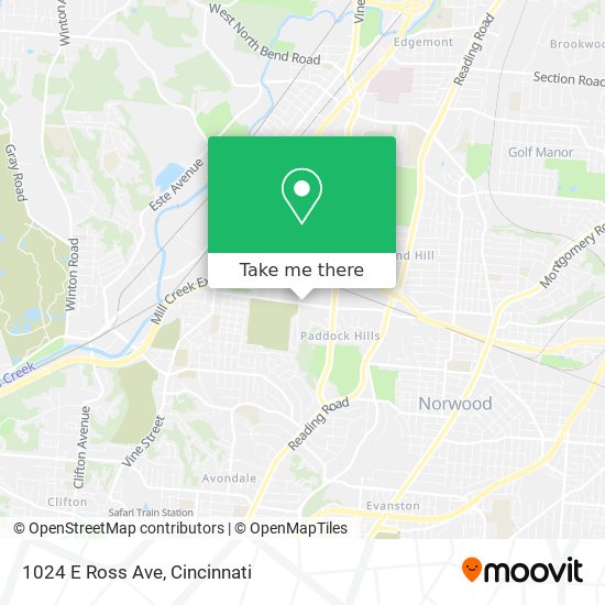 Mapa de 1024 E Ross Ave