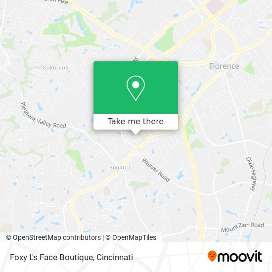 Foxy L's Face Boutique map