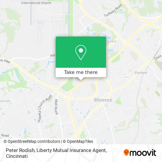Peter Rodish, Liberty Mutual Insurance Agent map