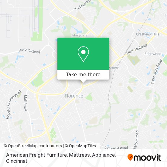 Mapa de American Freight Furniture, Mattress, Appliance