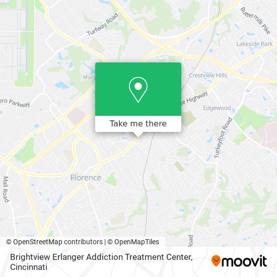 Mapa de Brightview Erlanger Addiction Treatment Center