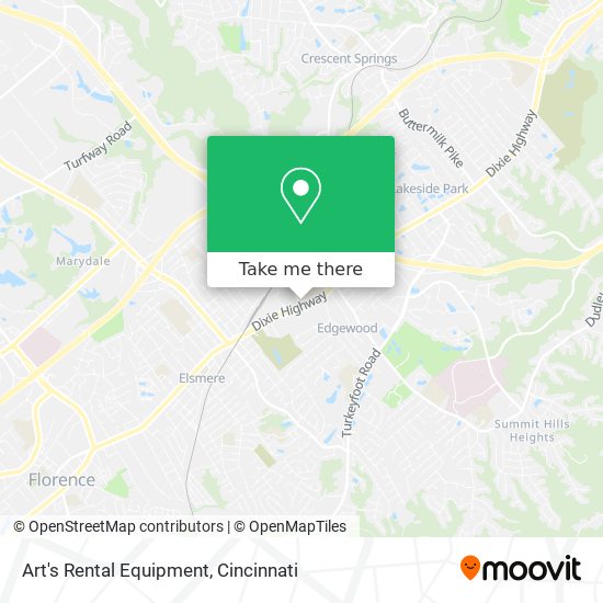 Mapa de Art's Rental Equipment