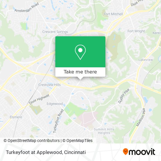 Turkeyfoot at Applewood map