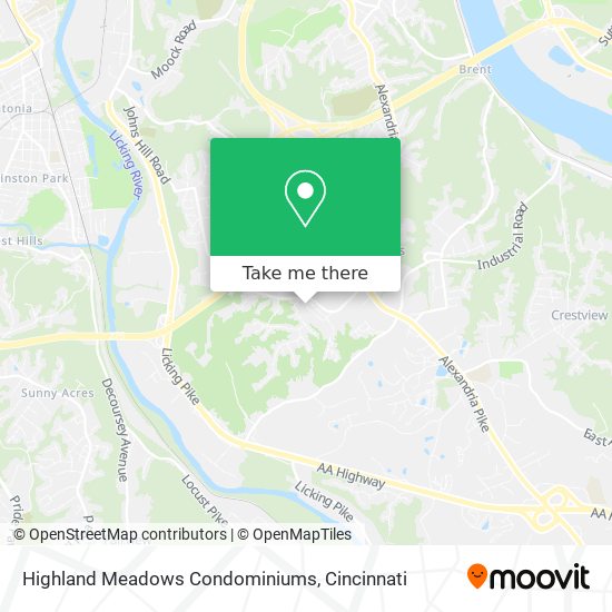 Mapa de Highland Meadows Condominiums
