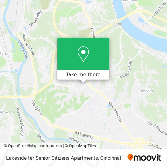 Mapa de Lakeside ter Senior Citizens Apartments
