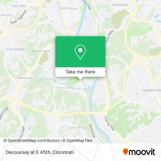 Mapa de Decoursey at E 45th