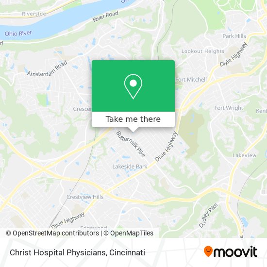 Christ Hospital Physicians map