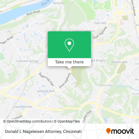 Donald L Nageleisen Attorney map