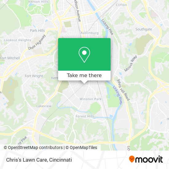 Chris's Lawn Care map