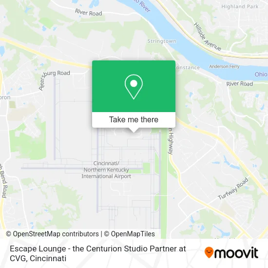 Mapa de Escape Lounge - the Centurion Studio Partner at CVG