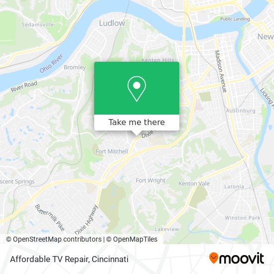 Affordable TV Repair map